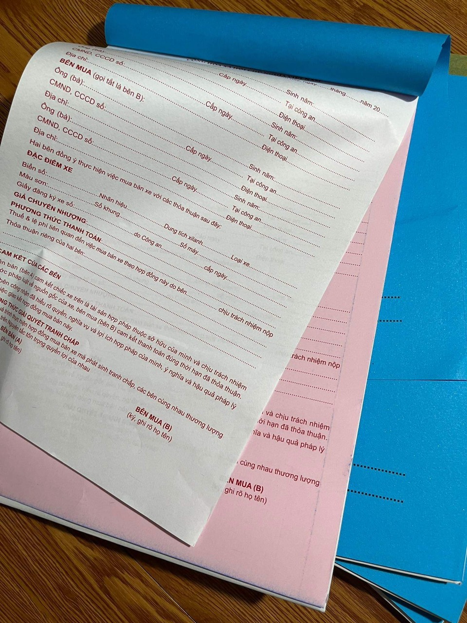 HỢP ĐỒNG MUA BÁN XE
