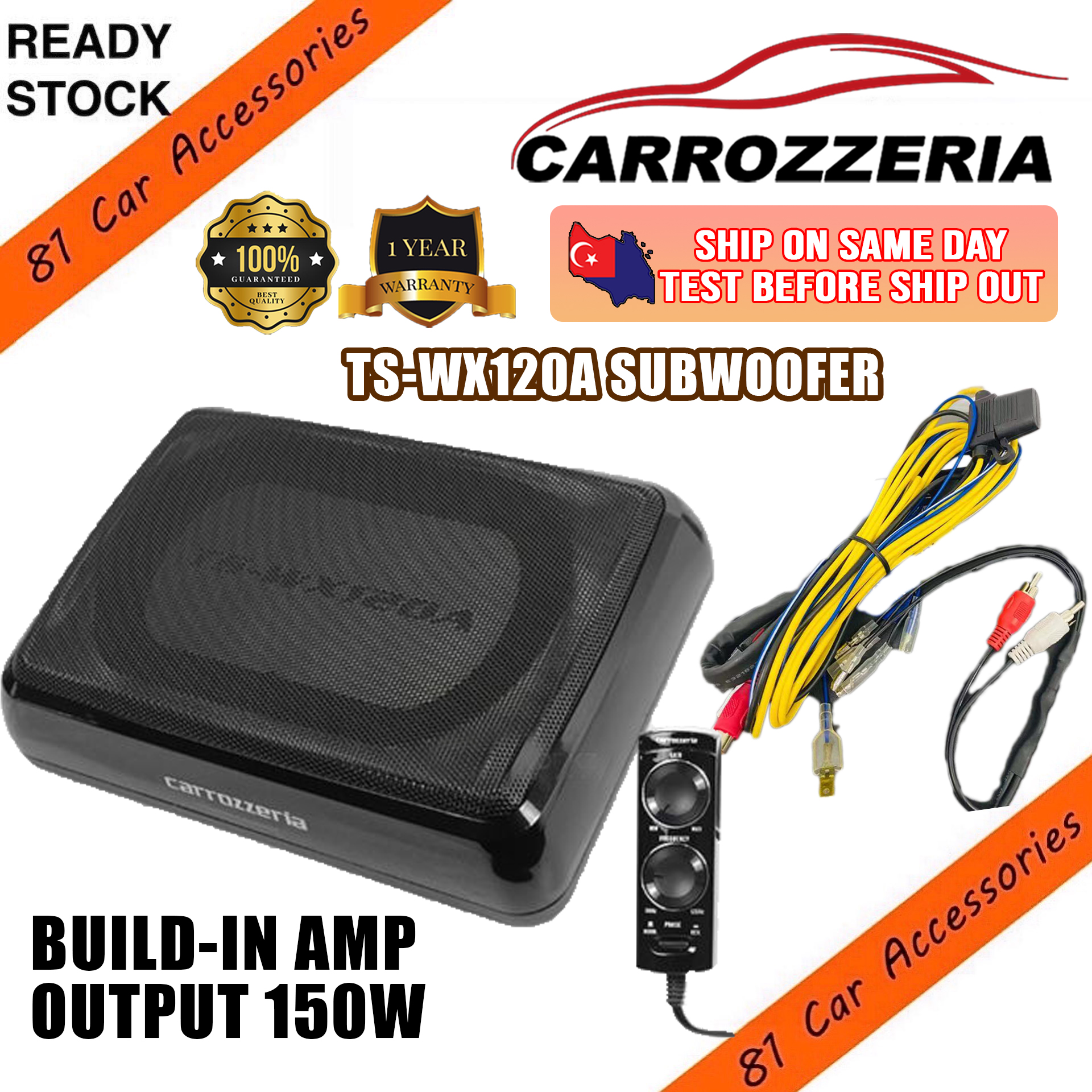 81] 100% Original CARROZZERIA CLASS-D POWERED ACTIVE SUBWOOFER