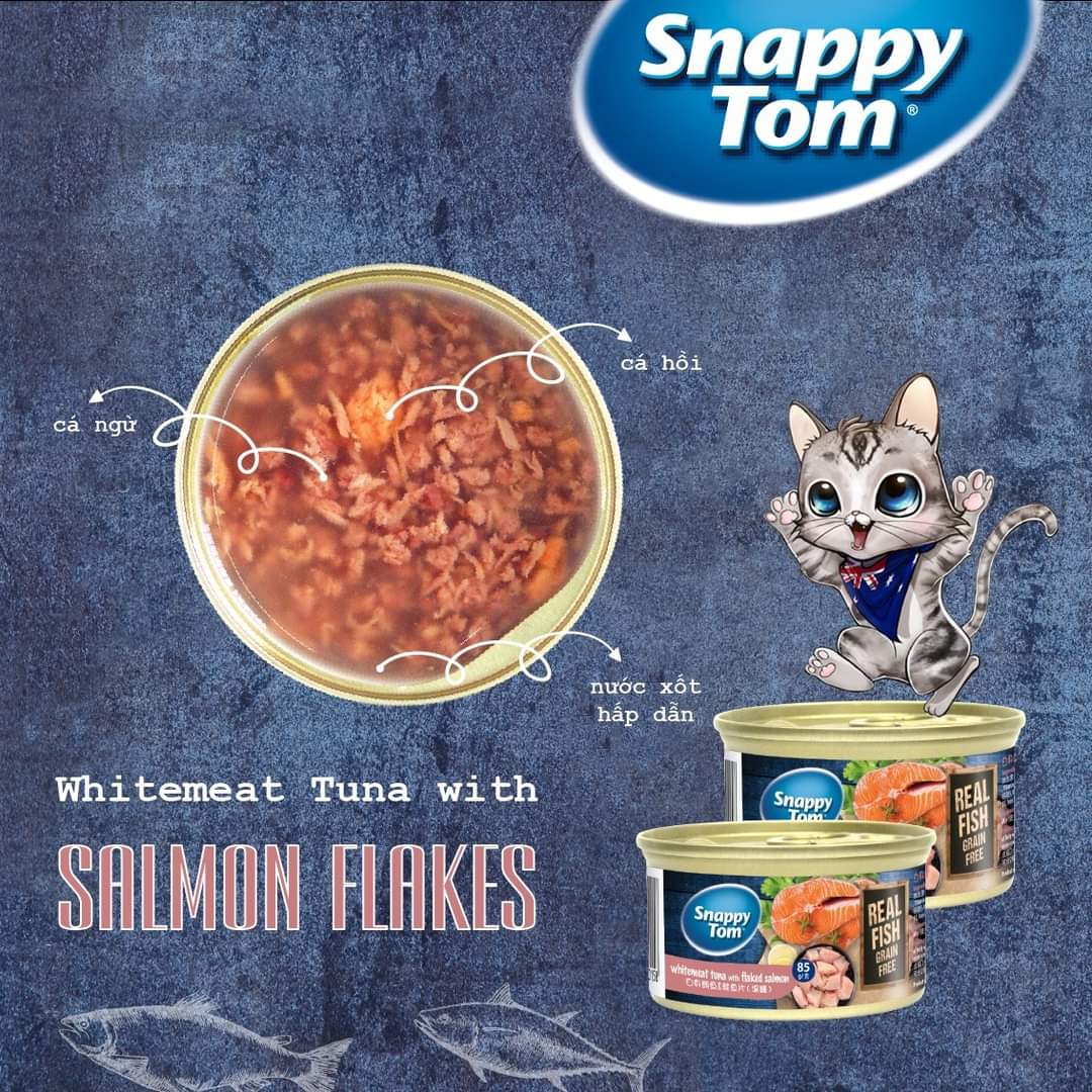 Pate Cho Mèo Snappy Tom Premium 85g - 5 vị mix