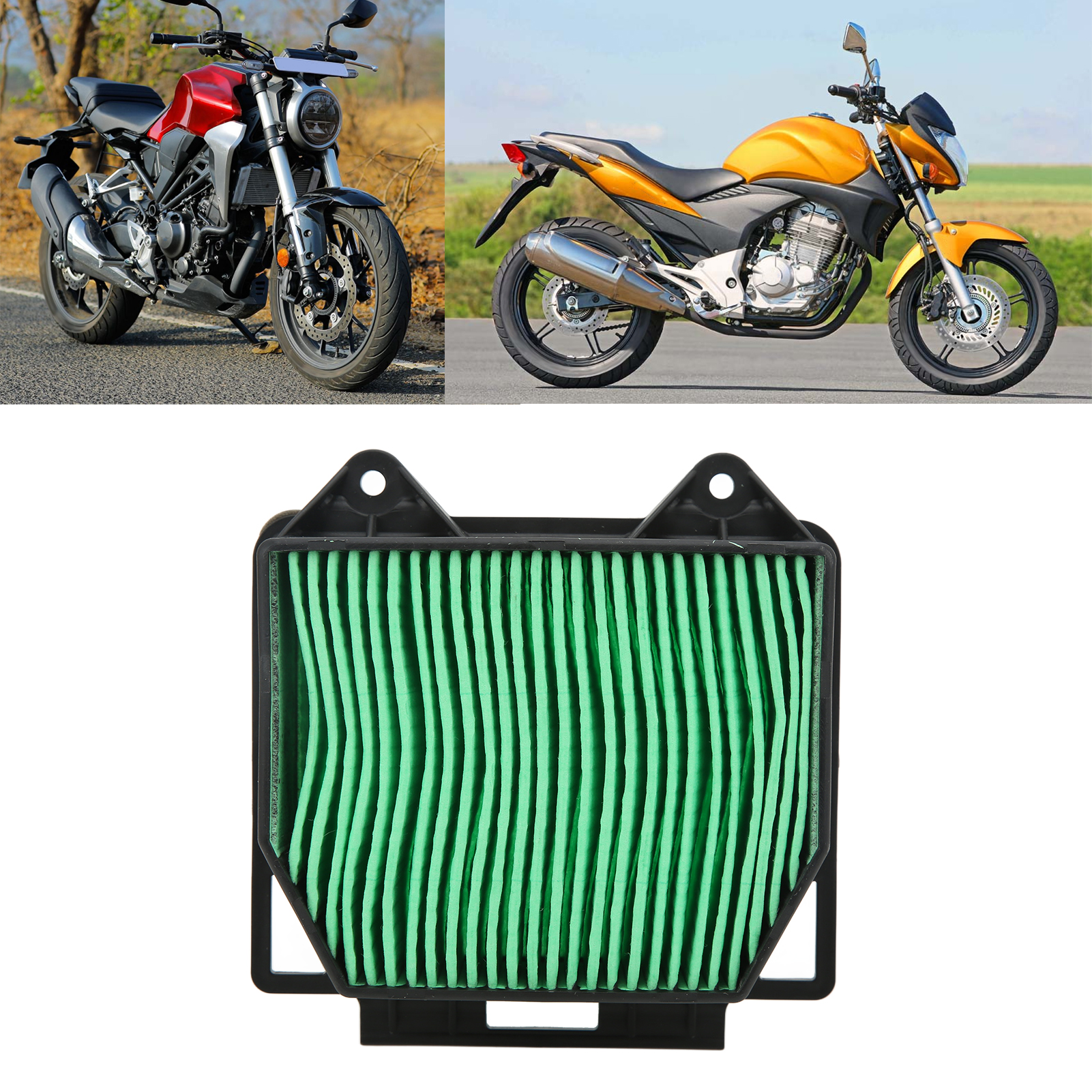 Engine Air Filter Long Lasting Large Filtering Area Air Filter Element for Motorcycle Accessories