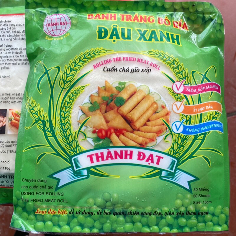 10 gói bánh đa nem đậu xanh, vỏ cuốn nem rán giòn xốp