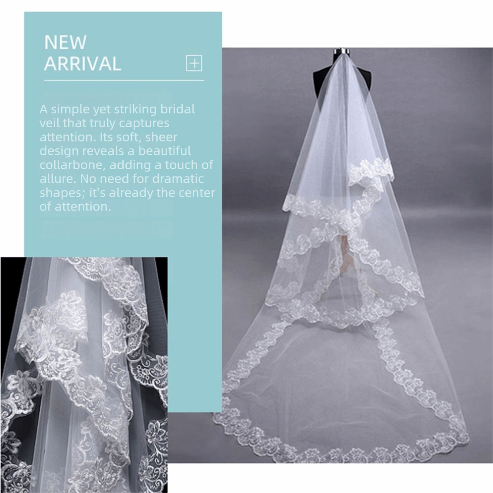 Lace%20Veil%20.5/3/5m%20Bridal%20Veil%20White%20Embroidered%20Edge%20Wedding%20Veil%20Cute%20Floral%20Tulle%20Veil%20Bridal%20Accessories%20-%20Image%205