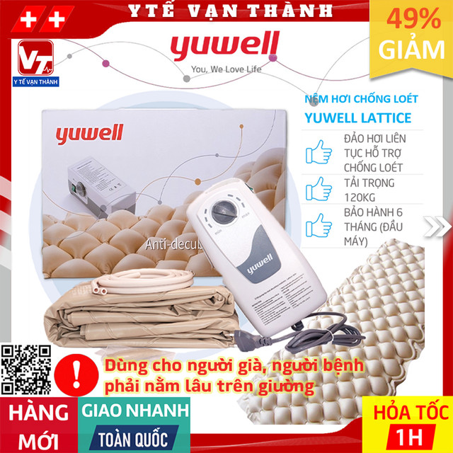 ✅ nệm hơi chống loét yuwell lattice | đệm hơi cho người già, người bệnh nằm lâu ngày -vt0932 - y tế vạn thành