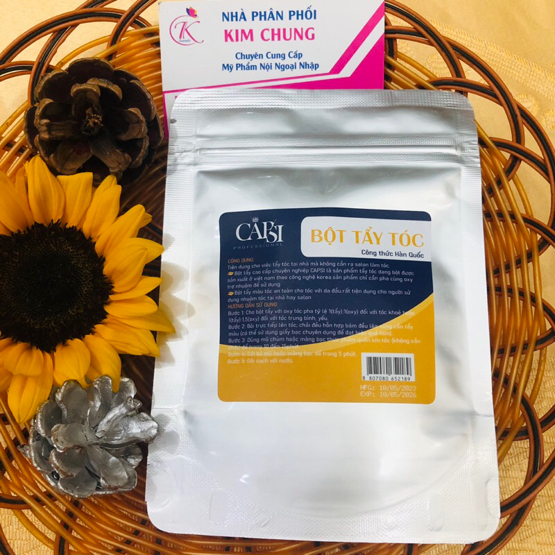 Bột tẩy tóc xanh dương bịch 100g (Tặng bao tay)