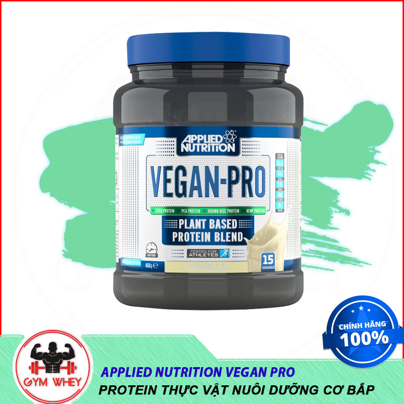 Applied Nutrition Vegan Pro Bổ Sung Protein Whey Từ Thực Vật Không Làm Nổi Mụn, Hỗ Trợ Tiêu Hóa (2.1Kg) - Từ Anh thumbnail