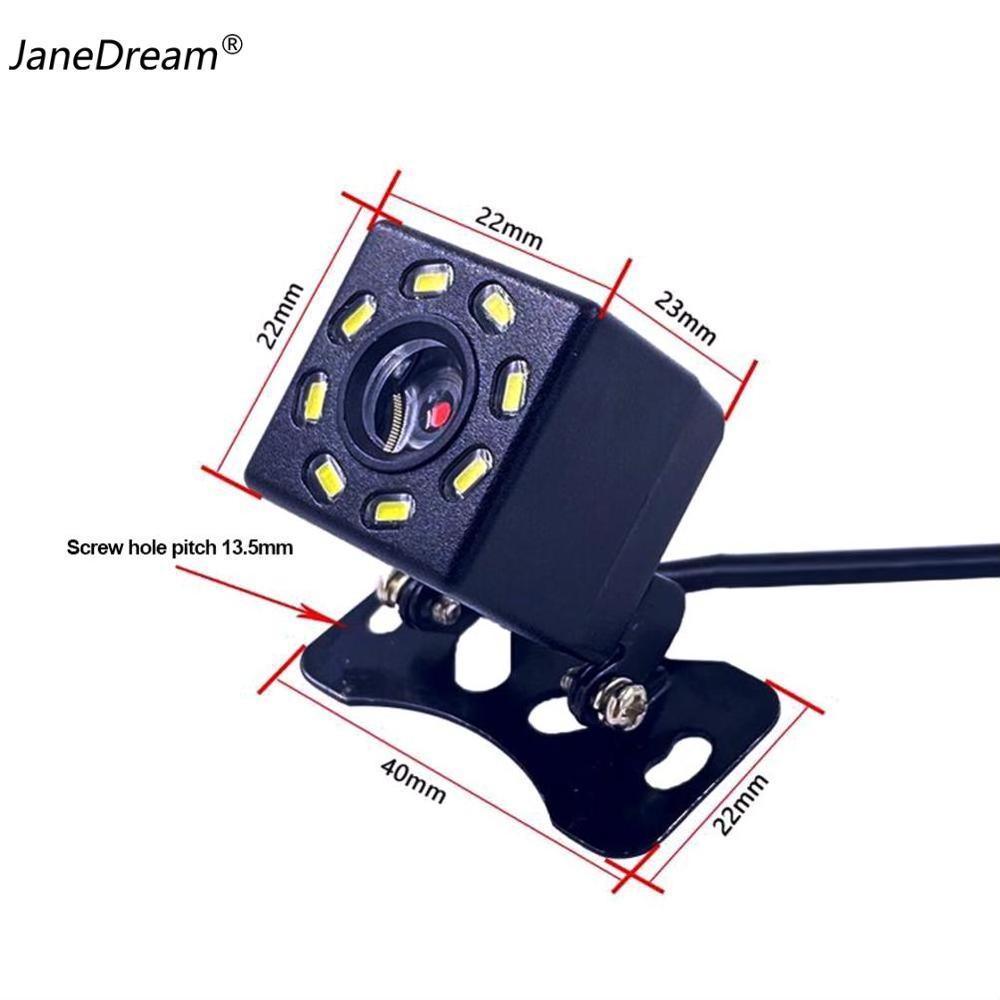 JaneDream Camera Quan Sát Phía Sau Xe Hơi 4LED/8LED/12LED Camera Lùi Dự Phòng Chống Nước HD Góc Rộng Không Có Cáp RCA & Cáp Nguồn