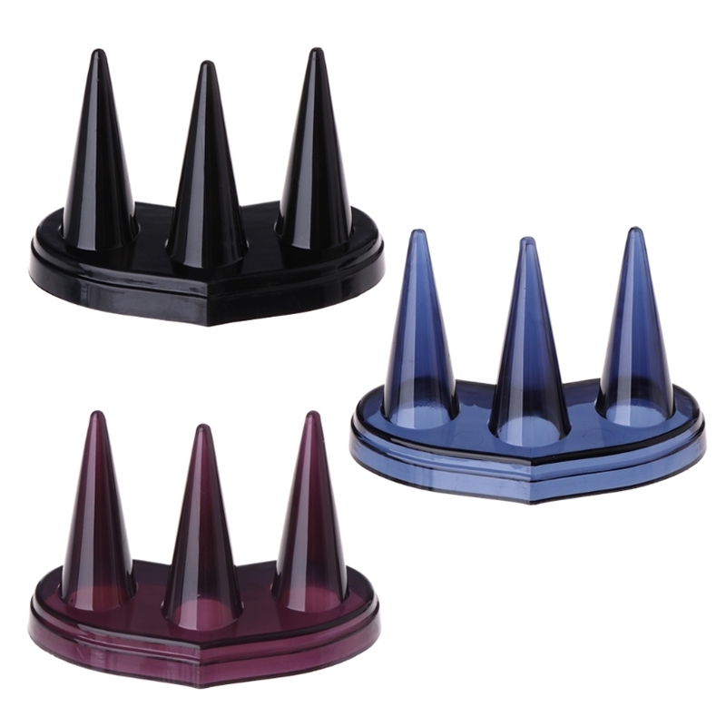 Finger Ring Display Holder 3 Mounts Decor Storage Jewelry Stand Rack ...