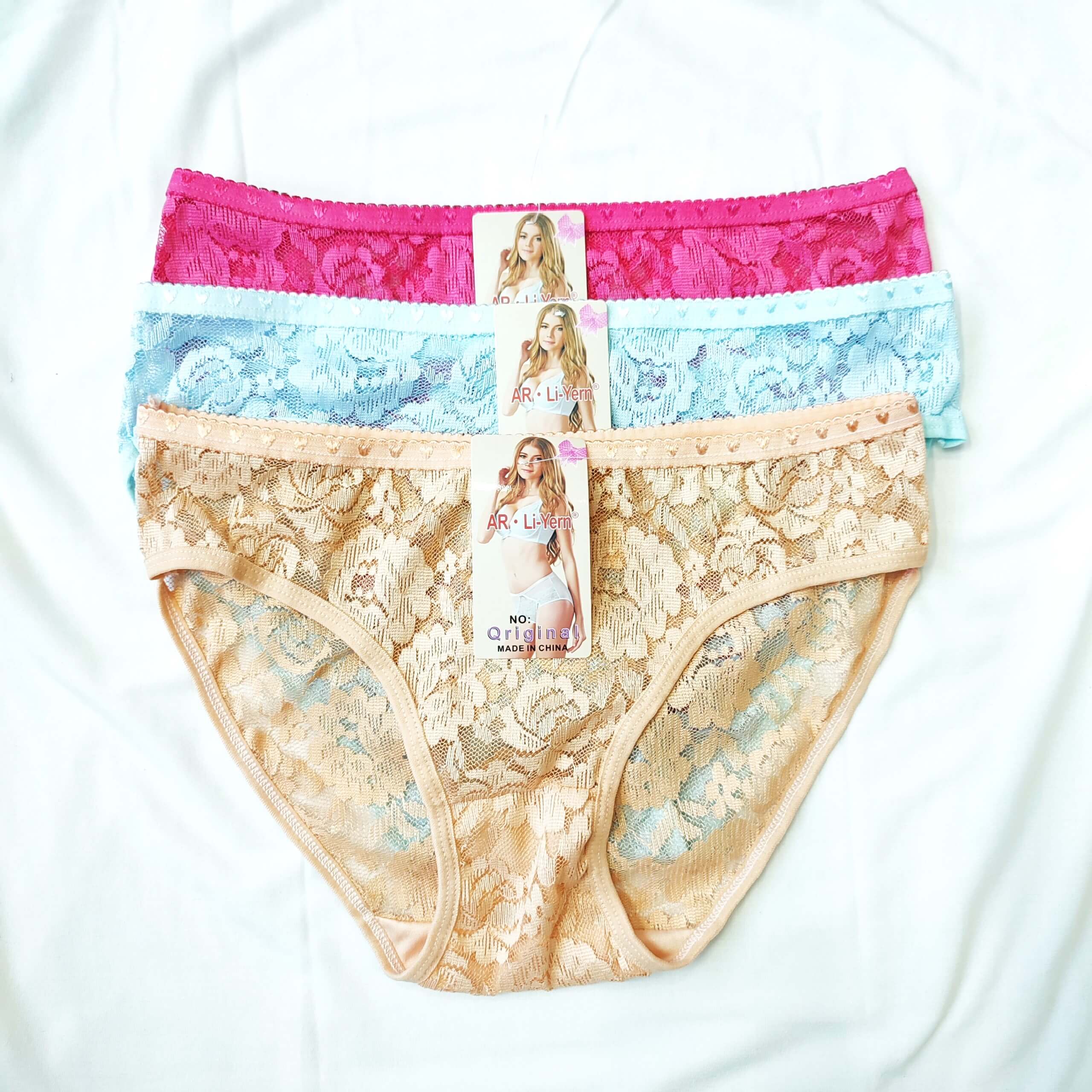 Quần lót ren nữ cao cấp sexy thoáng mát freesize dưới 65kg giao màu ngẫu nhiên