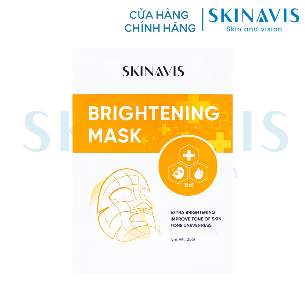 Mặt nạ cấp ẩm trắng da mờ thâm Skinavis Brightening Mask