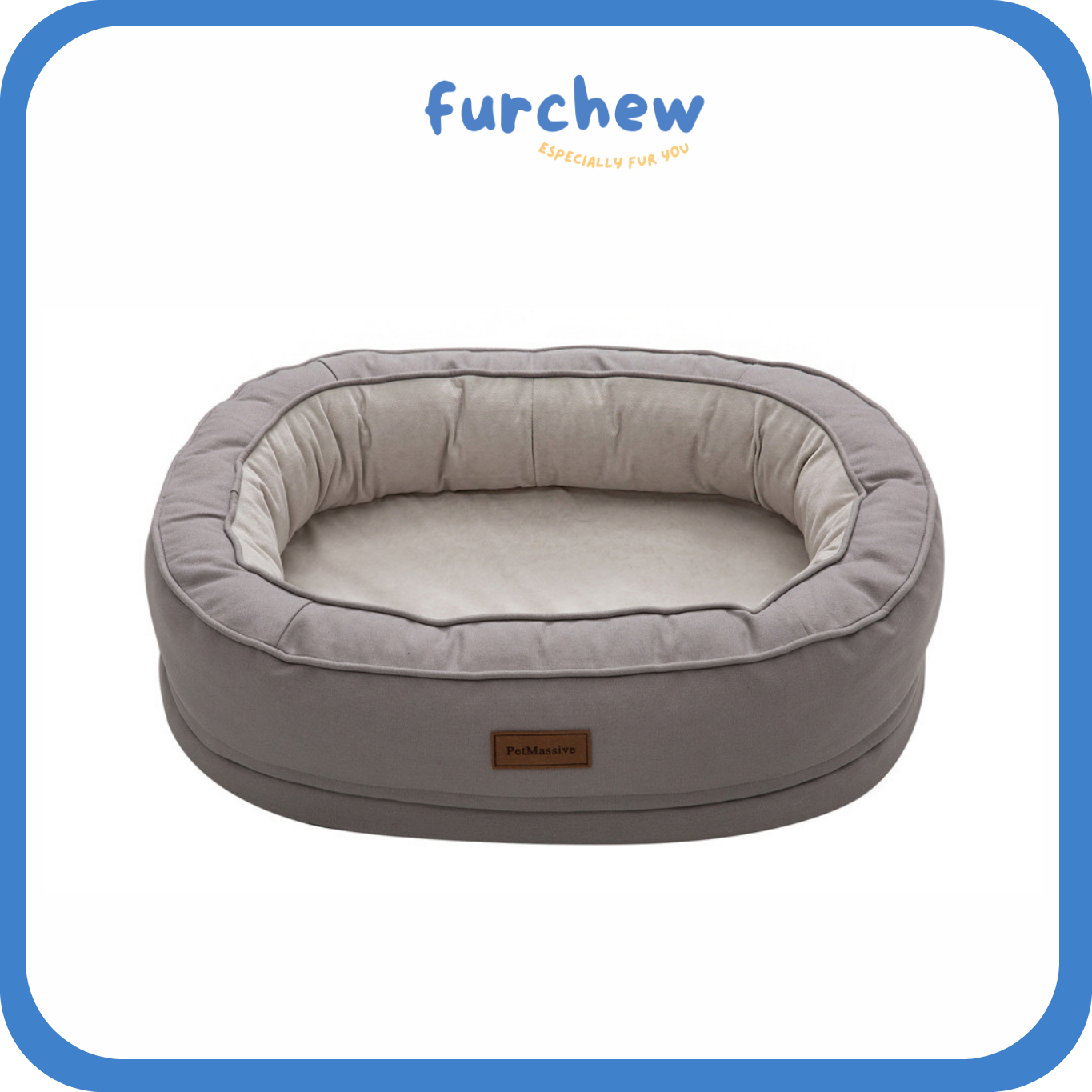 plush round dog bed