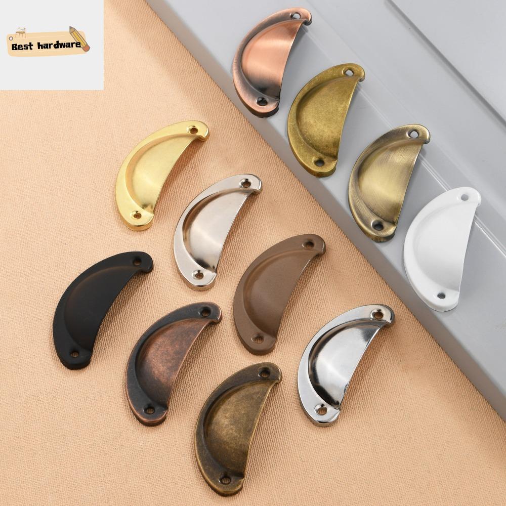 DJRGS Shell 2PCS Antique Door Knob Pull Handle Wardrobe Drawer Handle Door Handle Furniture Knobs Cupboard Handle