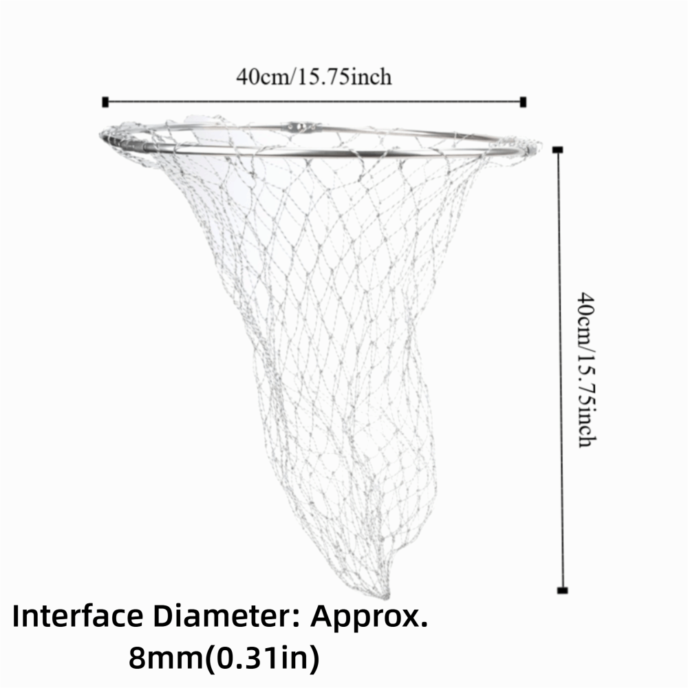 Portable Nylon Landing Net Heads Foldable Multifunctional Brail Net ...