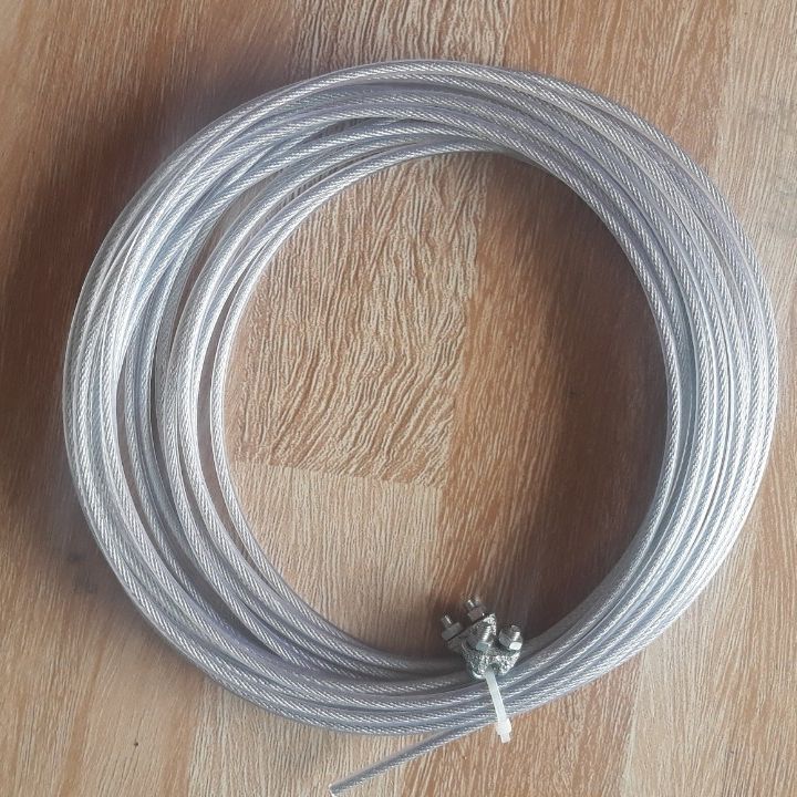 [HCM]10m dây cáp bọc nhựa 4mm 5mm hoặc 6mm Tặng kèm 2 khóa cáp dây cáp phơi quần áo, làm dán cho cây leo, cáp thép bọc nhựa chăc chắn siêu bền chịu ngoài trời - Cửa Hàng Nam