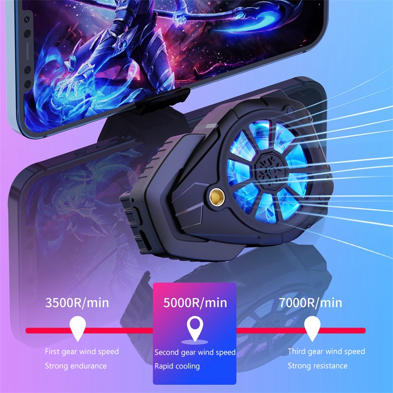 Refrigeration Phone Cooling Fan for Android IOS Game Radiator Portable ...