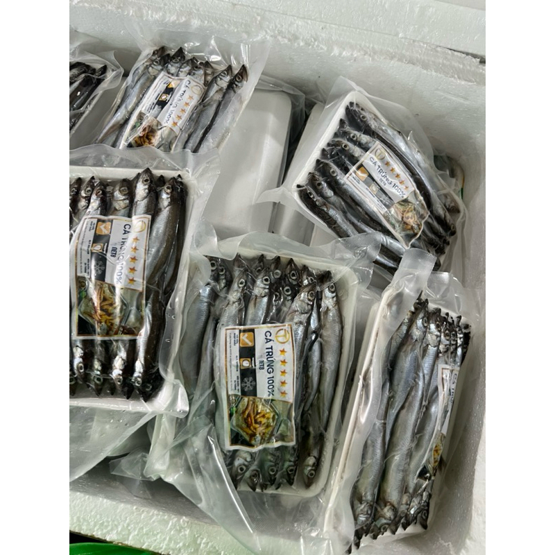 Cá trứng Nauy full trứng 100% khay 500g net 8 (giao tphcm)