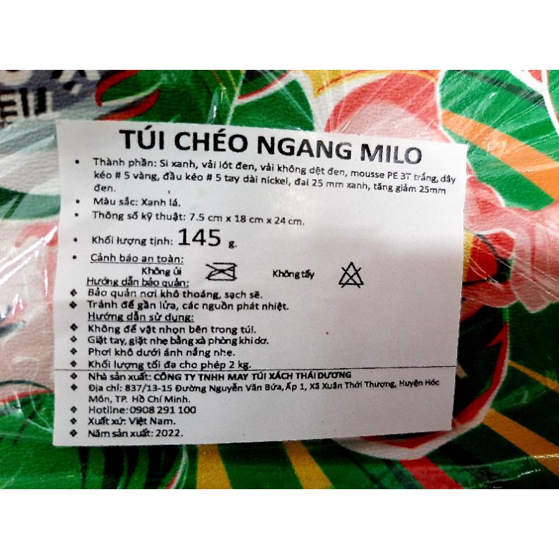 Túi chéo ngang ý chí (Quà tặng Milo)