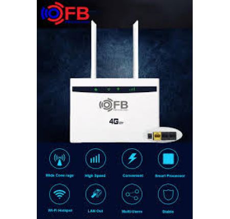 Router Wifi 4G LTE FB-Link CPE-V01 (2 anten, chuyên dùng xe khách, 32 user, 2LAN)