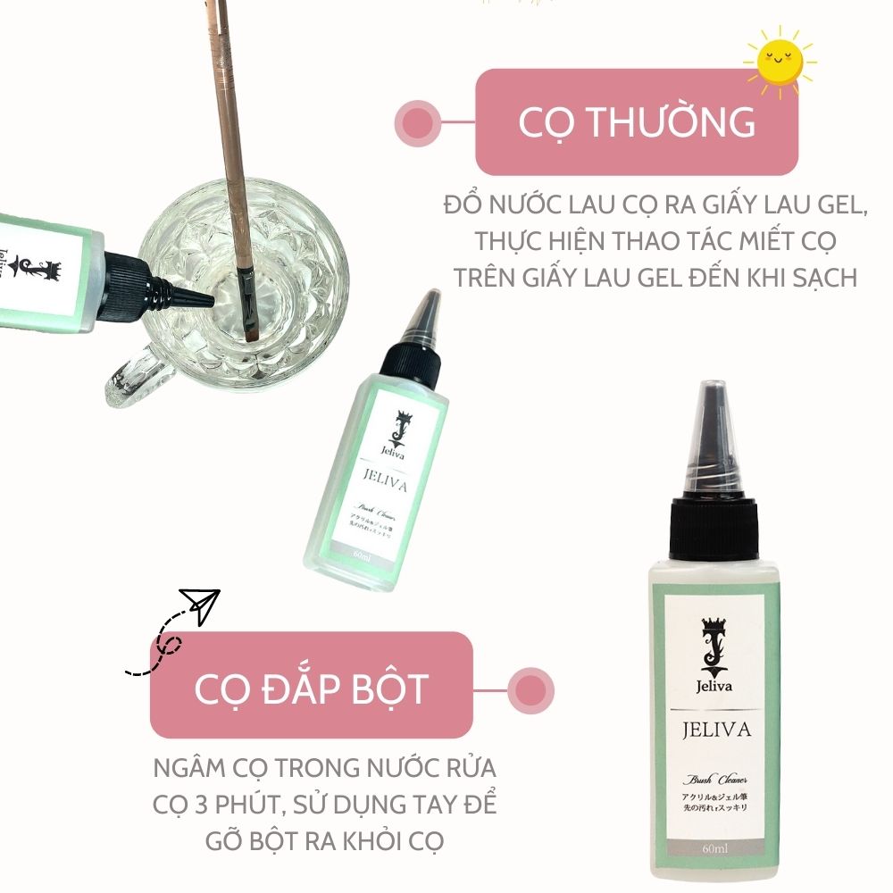 Nước rửa cọ nail Jeliva