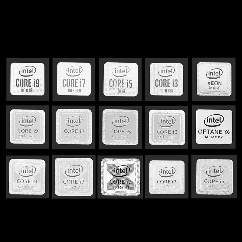 10th Generation Intel Core i9 i7 i5 i3 CPU Metal Sticker Laptop Logo Sticker. 