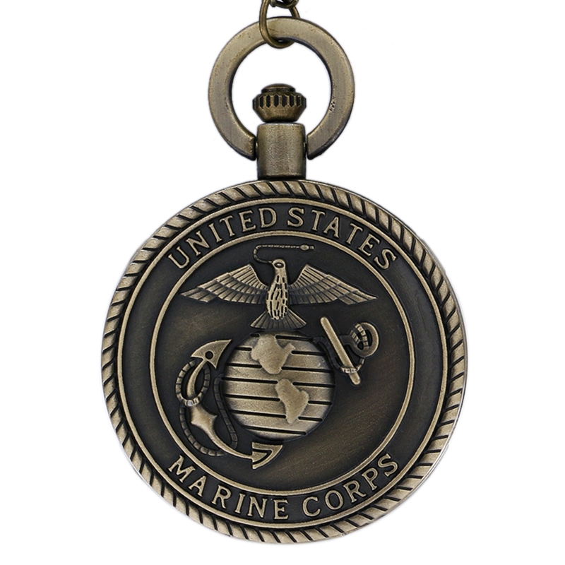 New design】State Marine Corps Theme Necklace Quartz Pocket Watch