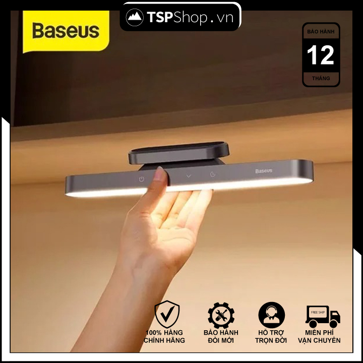 Đèn treo đế hít nam châm Baseus Magnetic Stepless Dimming Charging Desk Lamp ( 180mAh,4000k,24h sử dụng liên tục , chống mỏi mắt , đế hít nam châm )