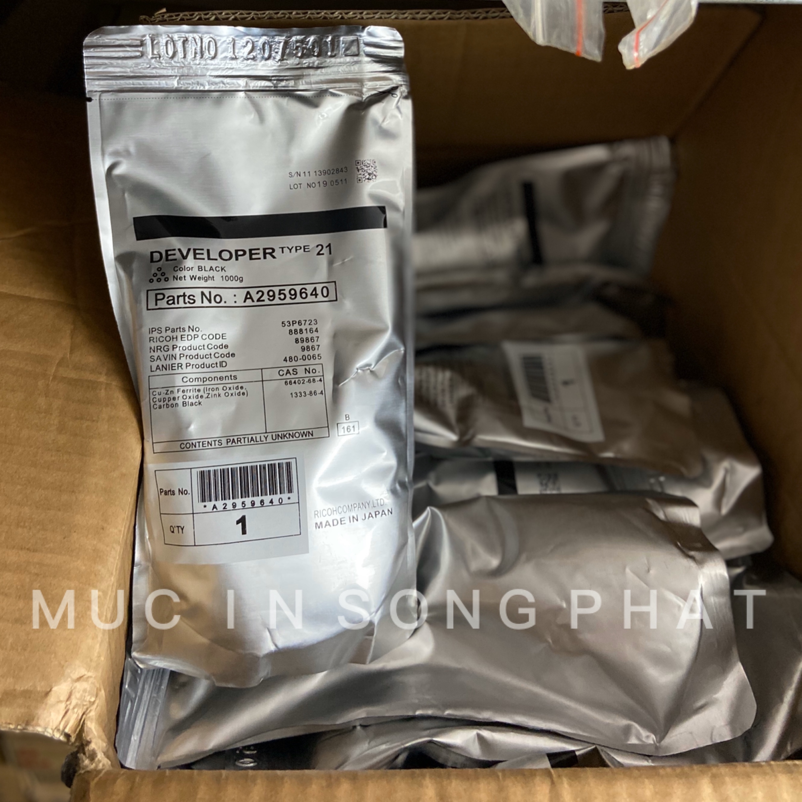 Bột từ ricoh type 21 – dùng cho máy aficio 550/ 1060/ 2075, mp6000/ 7500