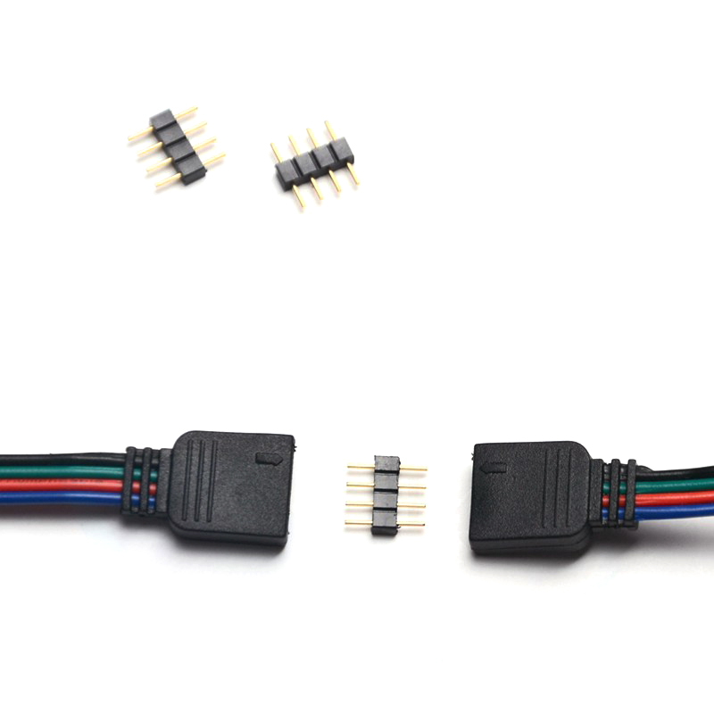 10pcs/lot%204%20Pin%20RGB%20Connector%20Adapter%20pin%20needle%20male%20type%20double%204pin,For%20RGB%205050%203528%20LED%20Strip%20DIY%20lights%20insert%20-%20Image%205