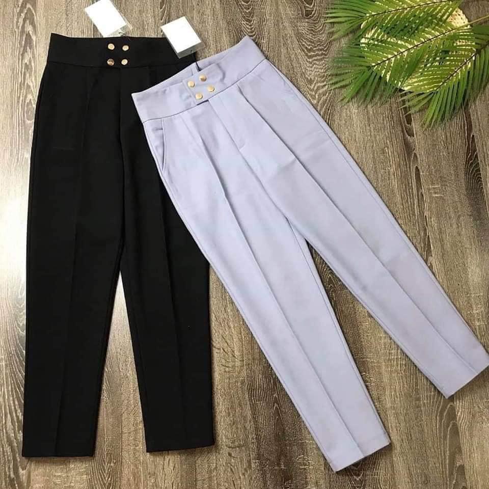 Quần legging nữ , Quần baggy nữ 4 cúc bấm