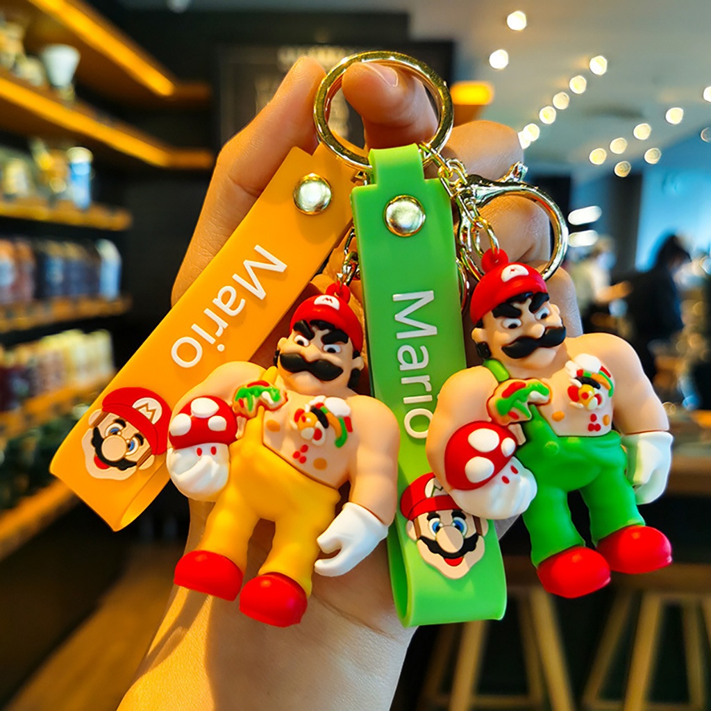 Móc Khóa Mario Nhân Vật Game Siêu Bựa ( Móc Khóa Xe Máy Quà Lưu Niệm Phụ Kiện Trang Trí Balo )