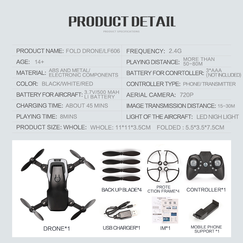 Foldable Drone Drone Lf606 Mini Drone For Kids LF606 RC Drone With