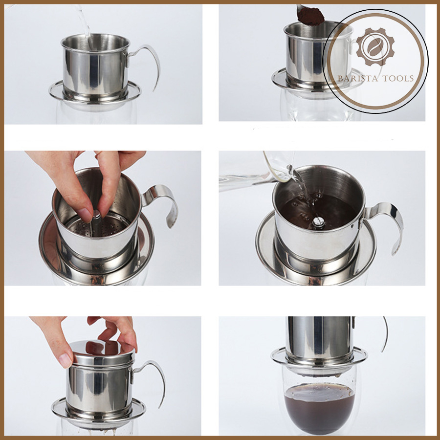 Phin pha cà phê inox 304 cao cấp ( phin cá nhân )  Dụng cụ barista