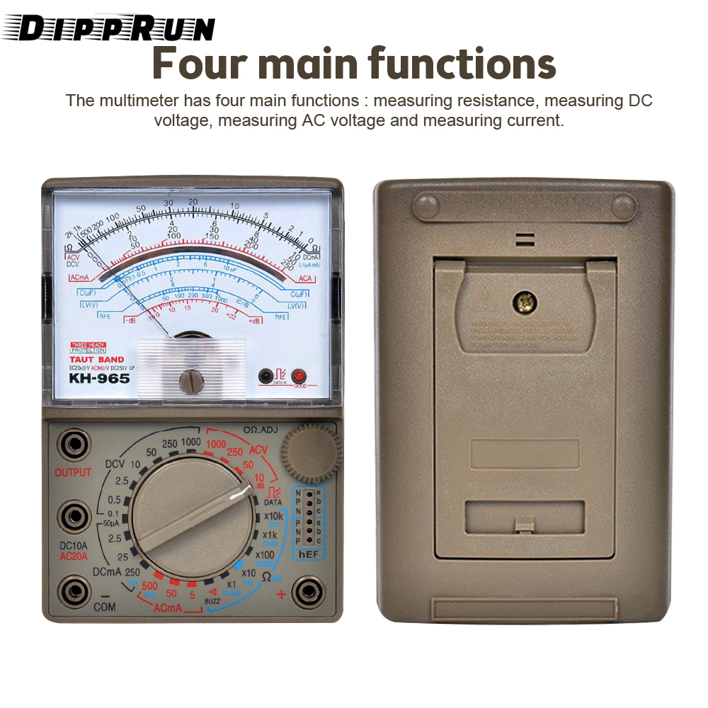 DIPPRUN KH-965 High Precise Multimeter Instrument Pointer Multimeter Used to Measure DC Power One-way Voltage and AC Voltage