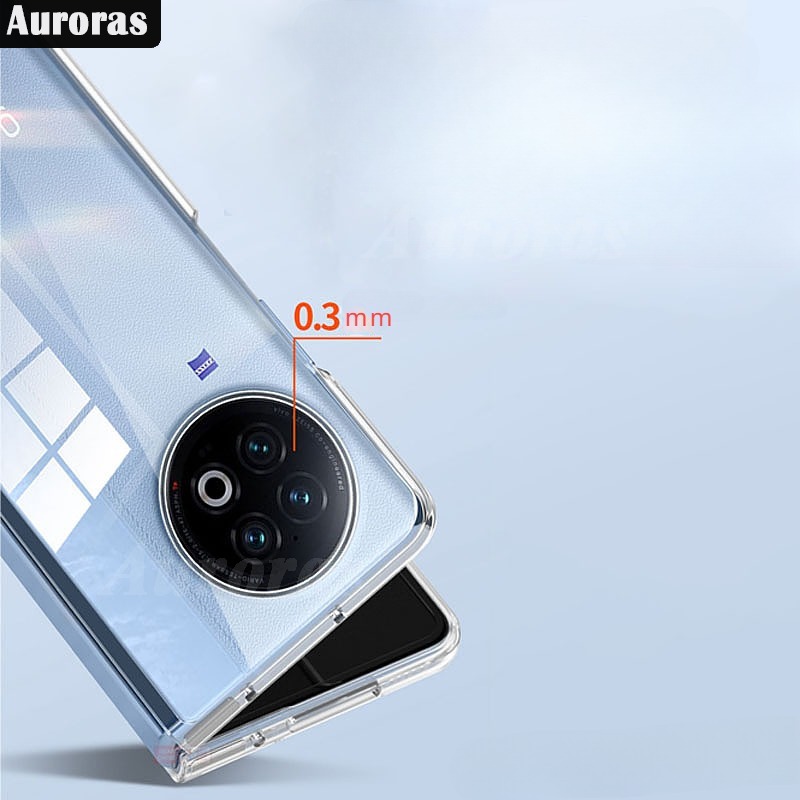 For Vivo X Fold 3Pro Hard Case Transparent Anti-oxidation Clear Silicone Cover For VIVO X Fold 3 Cover casing HP.