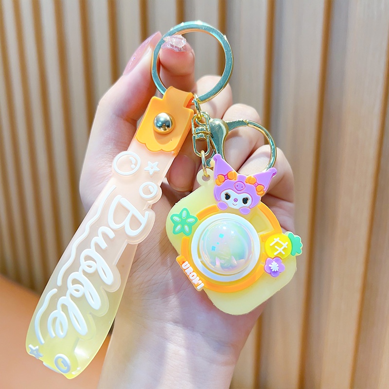 Móc khoá máy ảnh có đèn nháy con vật cute