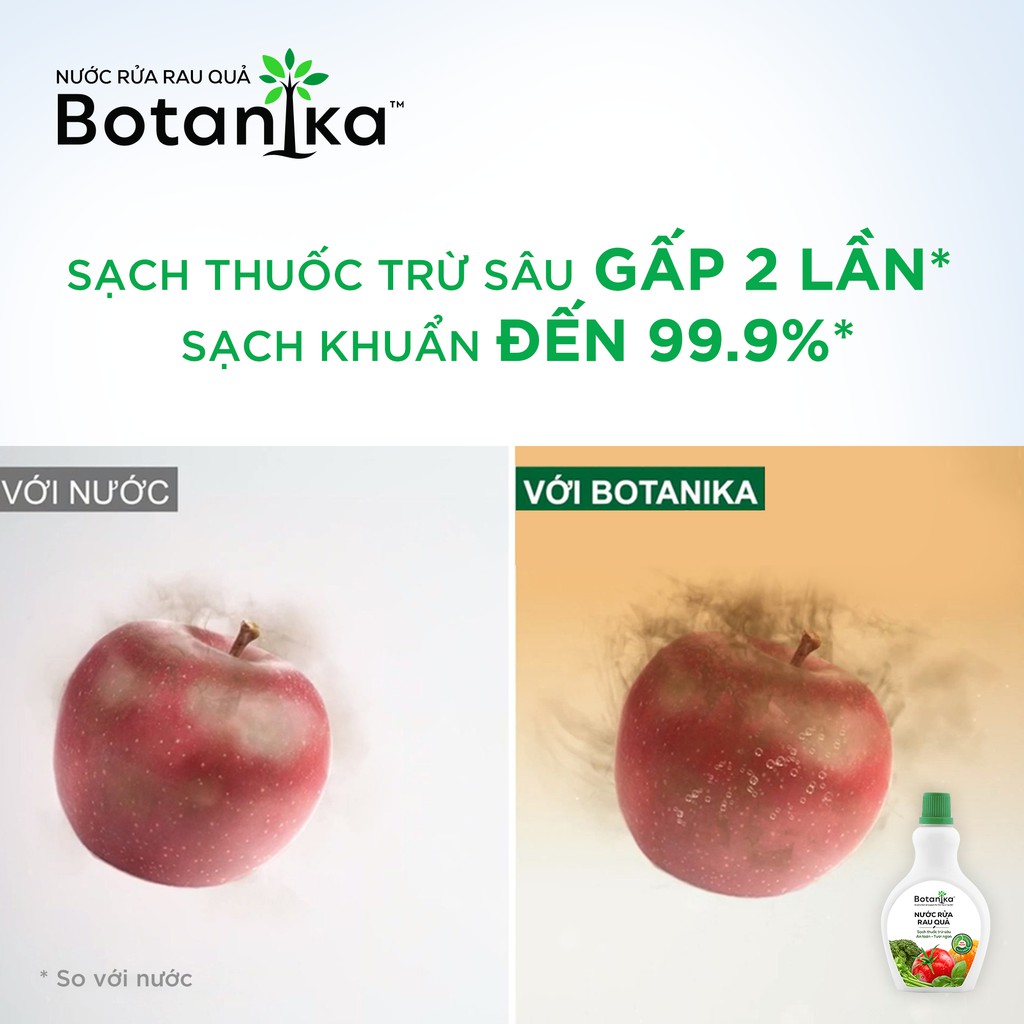 Bộ 2 Nước rửa rau Botanika 500ML