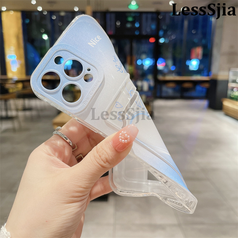 Phone cover iphone 16 Back case Card Holder Wallet Be LoveTransparent Soft Case For iphone 16Pro max Phone cases.