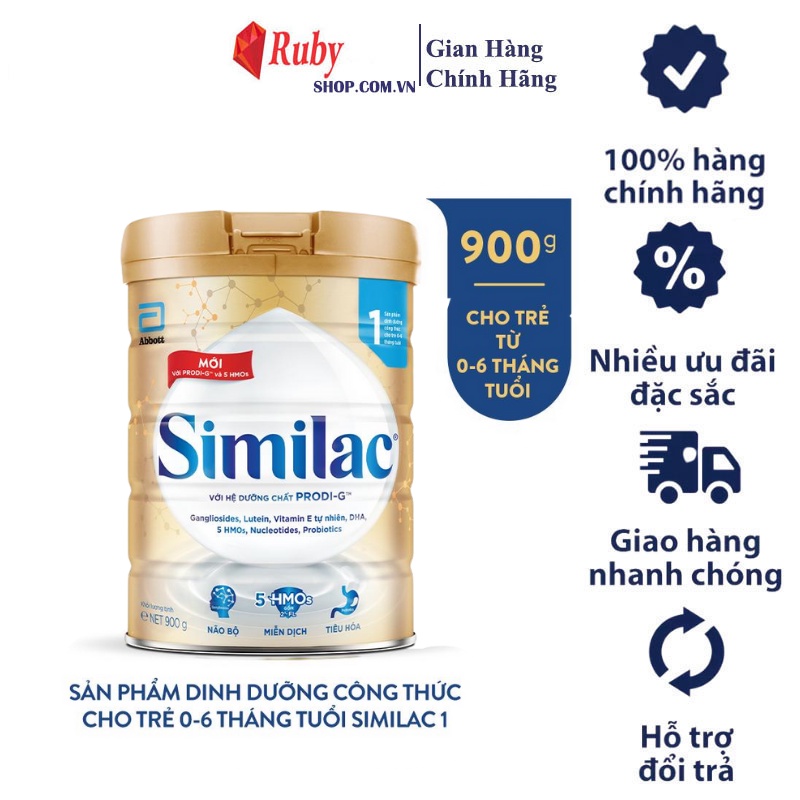 [Thanh lý ] Sữa bột Similac 1 900g/lon (DATE 28/06/2023)