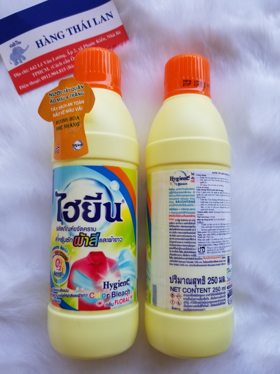 [HCM] Nước tẩy quần áo Hygiene Thái Lan 250ml