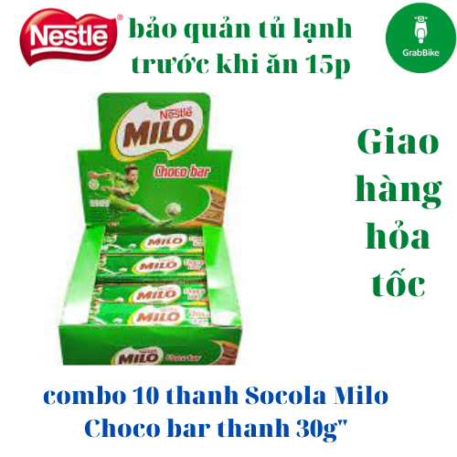 Combo 10 Thanh socola nestle milo 30g date mới