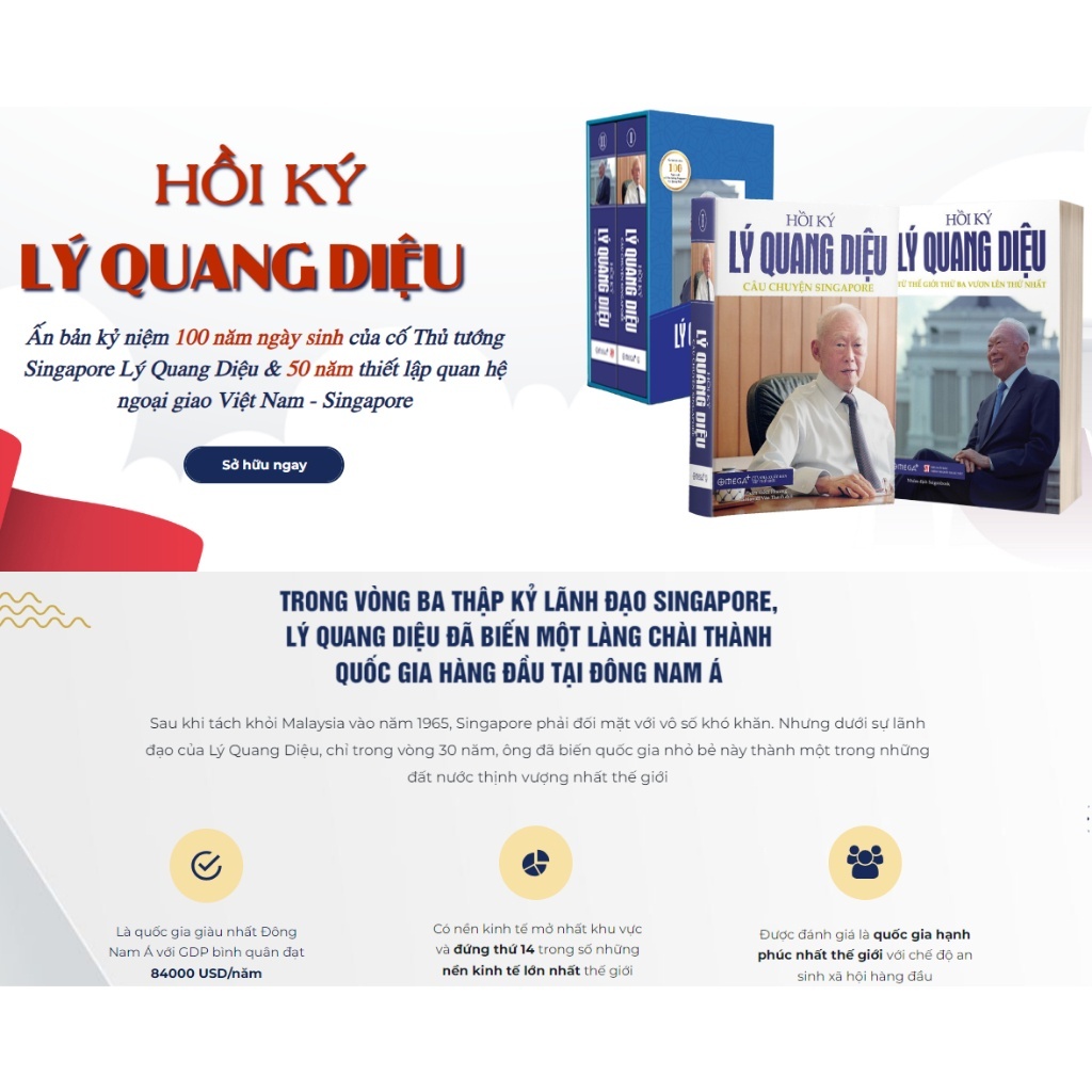 Sách - Bộ 2 Cuốn Hồi Ký Lý Quang Diệu