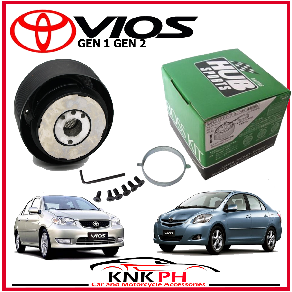 Toyota Vios Gen1 Gen2 T2 Boss Kit Steering Wheel Hub Adapter Lazada PH