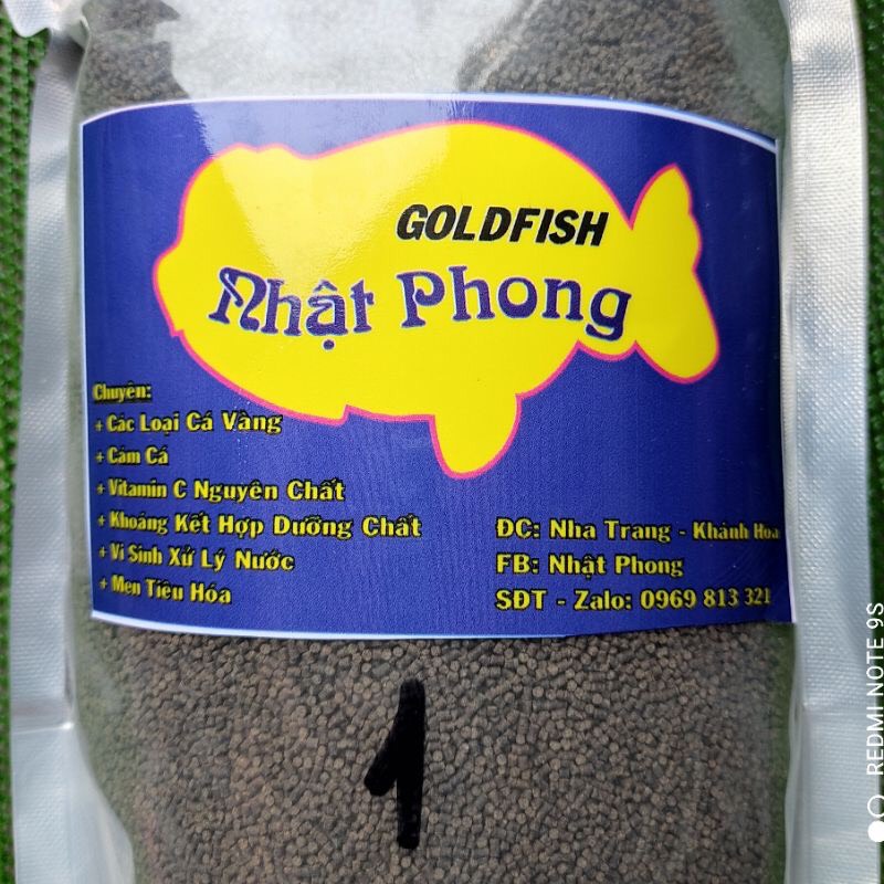 Thức ăn cá vàng, Cám Nhật Phong trộn thêm vitamin, khoáng, dưỡng chất cá cảnh gói 1kg
