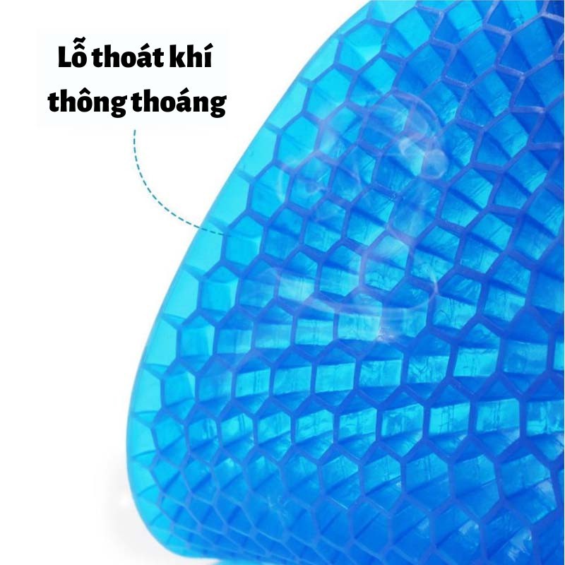 Đệm ngồi 2 lớp 3D silicon thoáng khí