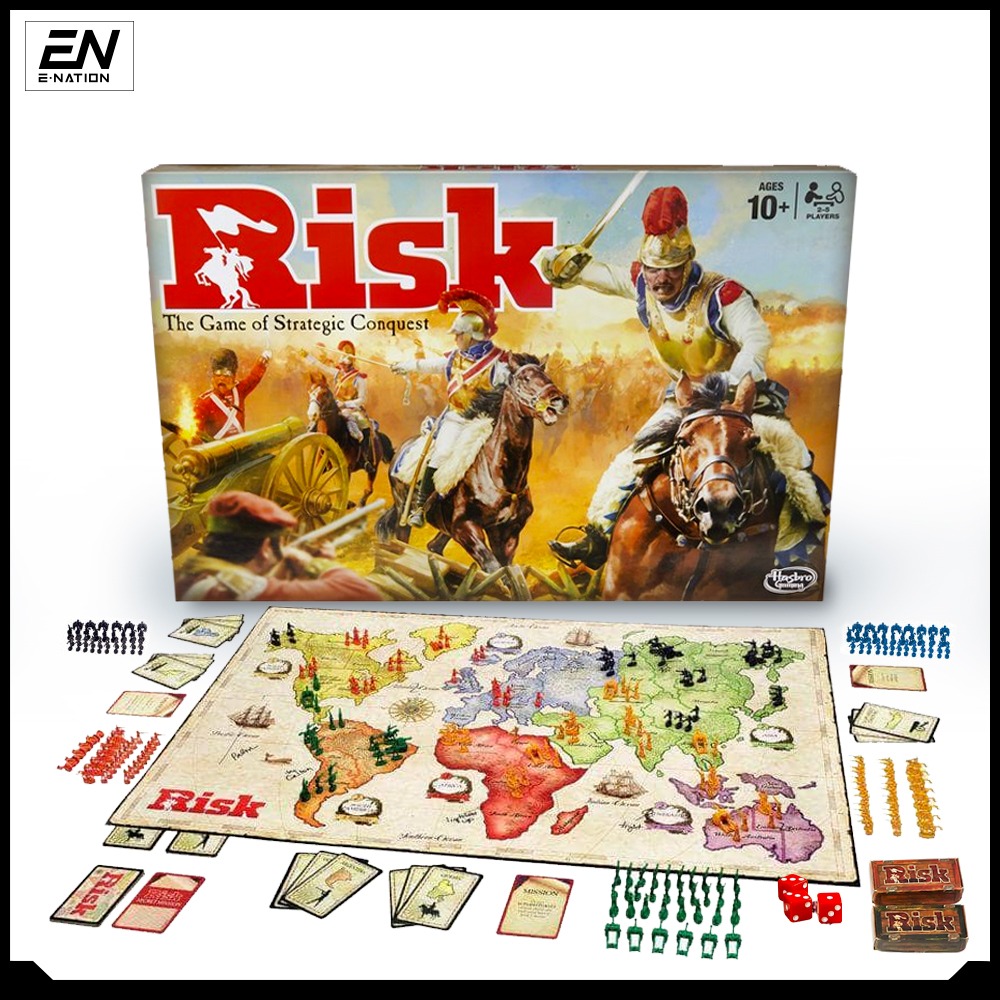 Hasbro Gaming Risk Game Strategy Board Game Updated Figures Improved ...