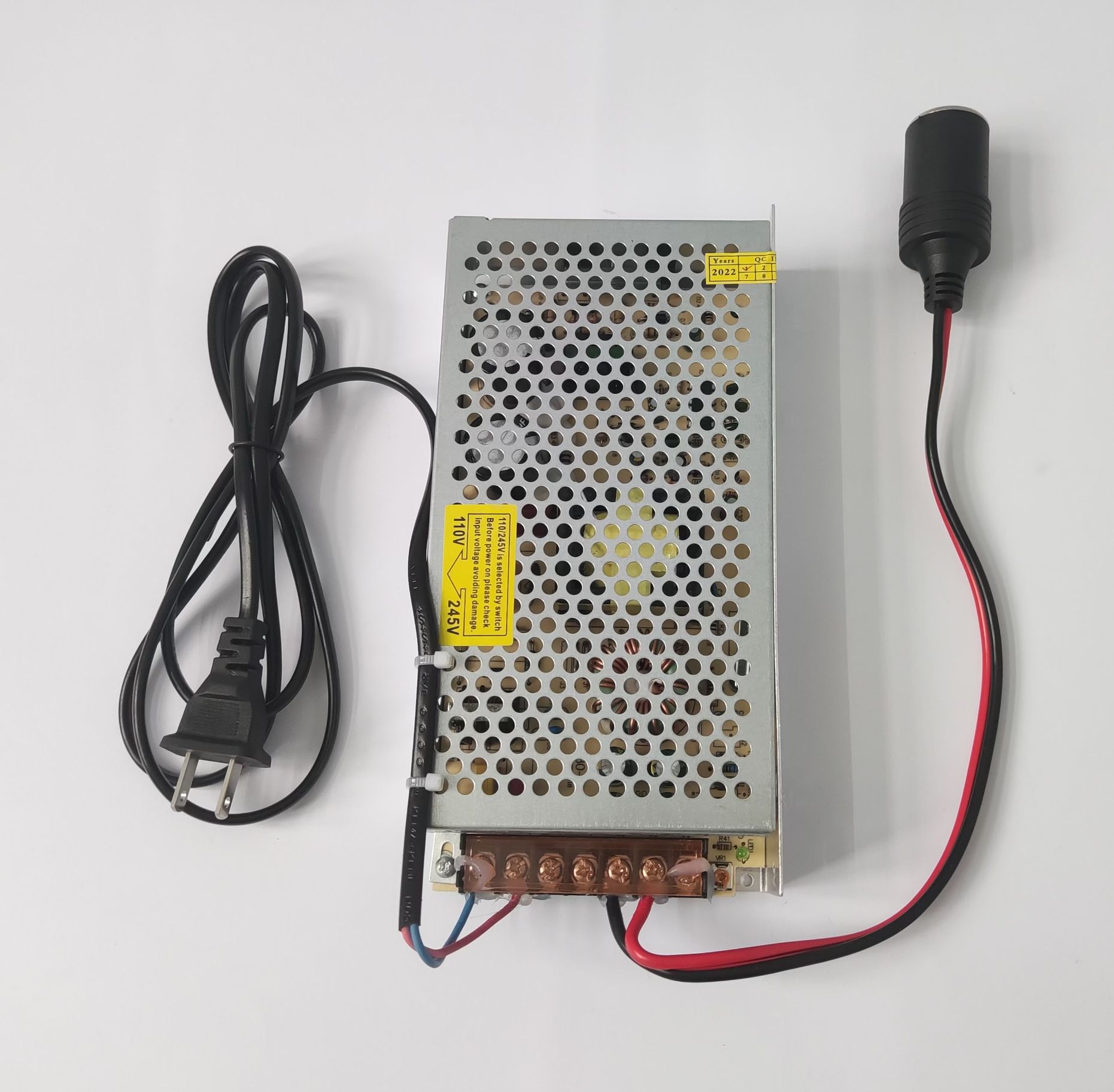 [12V 15A] Bộ Chuyển Đổi Nguồn Điện 220V Sang 12V Đầu Cắm Ô Tô 12V/15A 180W cho Máy Bơm Lốp Xe và Các Thiết Bị Điện Trên Ô Tô