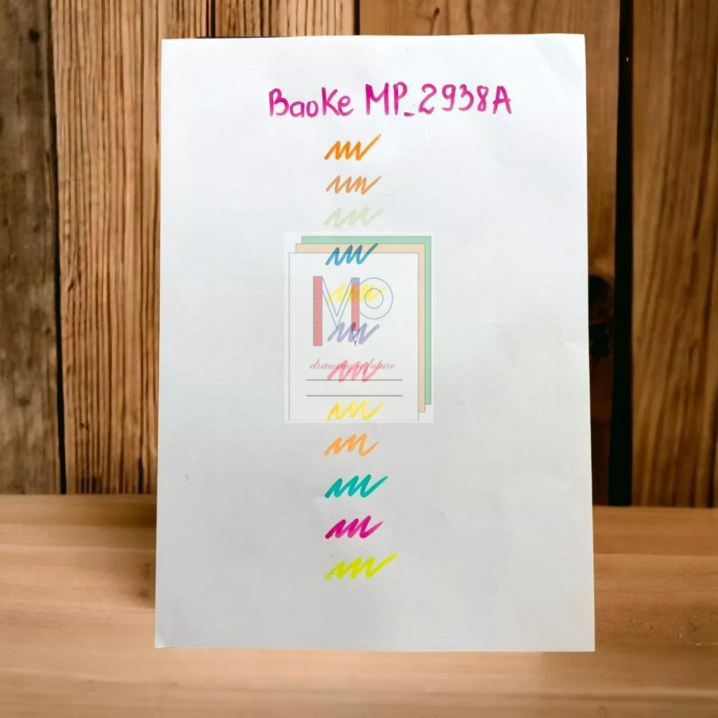 Bút acrylic 12 color Baoke MP2938 Màu Thường/ Màu Pastel Đầu lông cọ vẽ trên mọi bề mặt