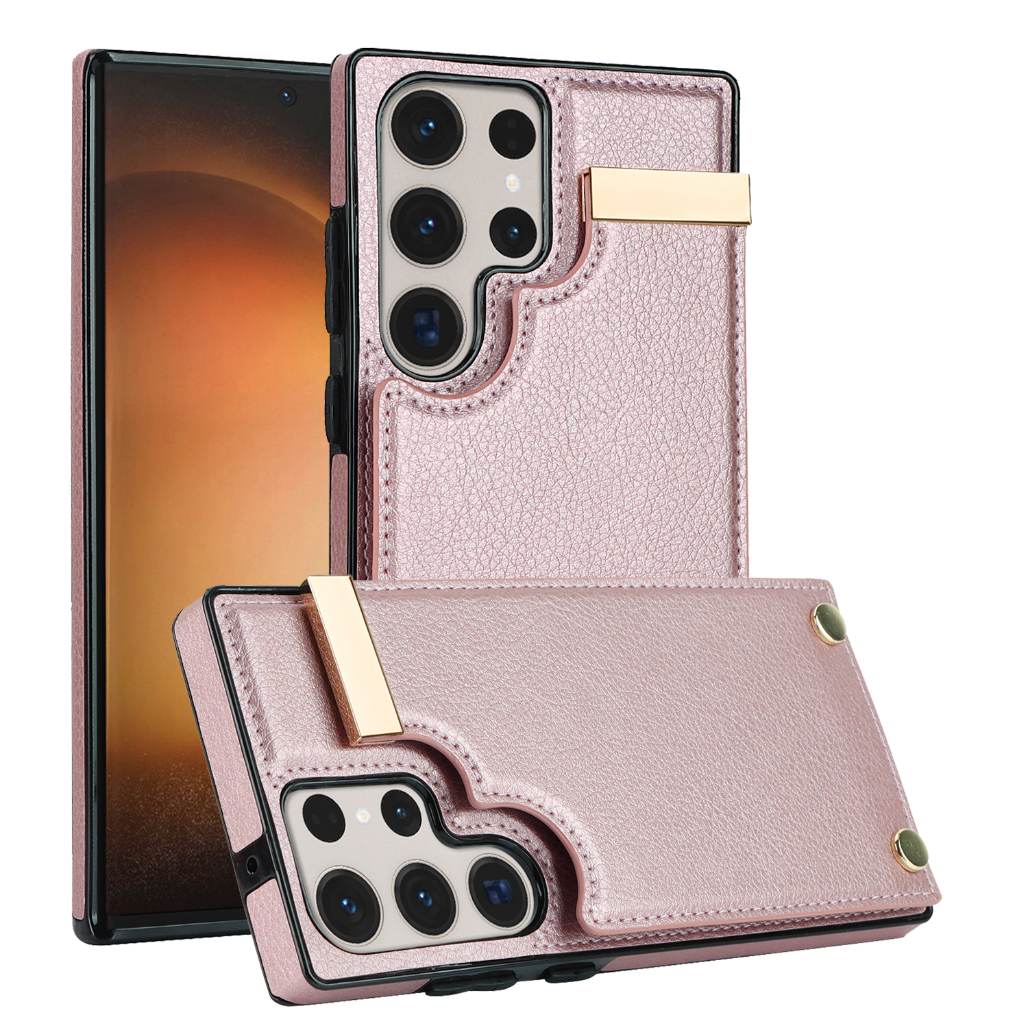 Hoce luxury leather wallet phone case for samsung galaxy s24 s23 s22 s21 fe ultra a12 note 10 plus a50 a71 5g a51 4g cases organ card holder anti-drop shockproof cover