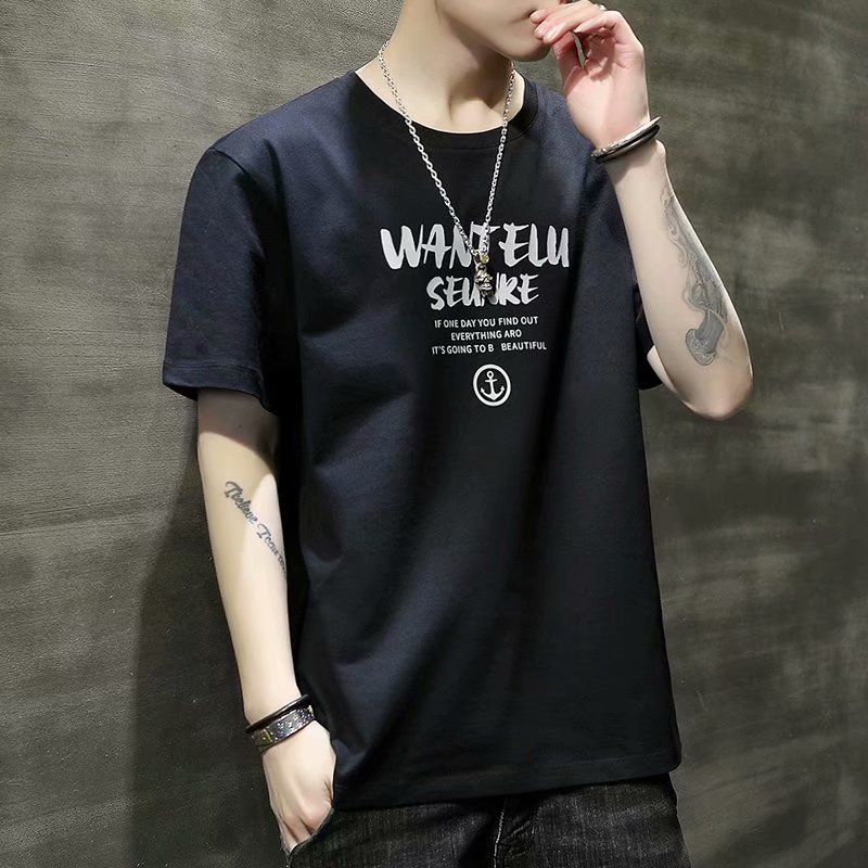 New trendy Korean style trendy casual short sleeved T-shirt