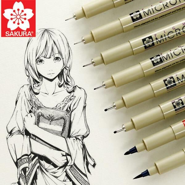[Space Art Store] Bút Line Kĩ Thuật Kháng Nước  SAKURA PIGMA MICRON (0.03-BRUSH)