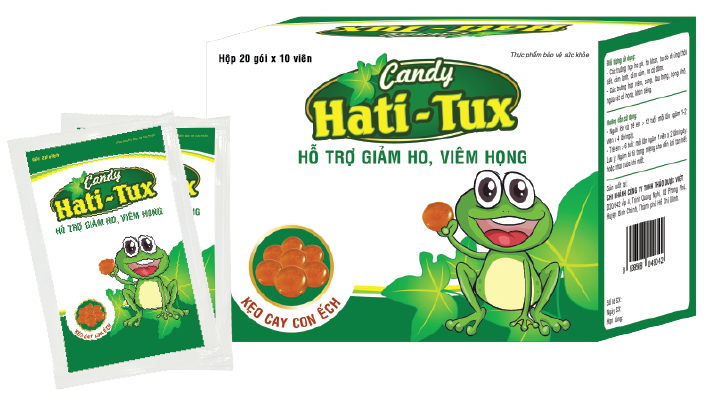 Hati-Tux Candy ( hộp 20 gói x 10 viên) Giảm ho-viêm họng | Lazada.vn